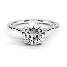 Load image into Gallery viewer, Round Cut Lab-Grown Diamond Solitaire Ring