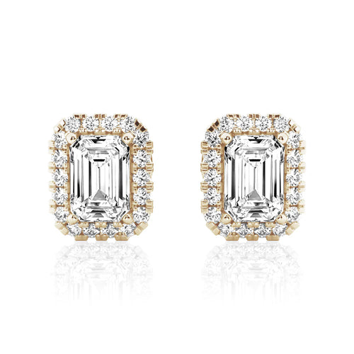 halo moissanite studs  