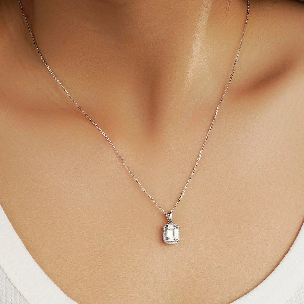 1 ct moissanite necklace  