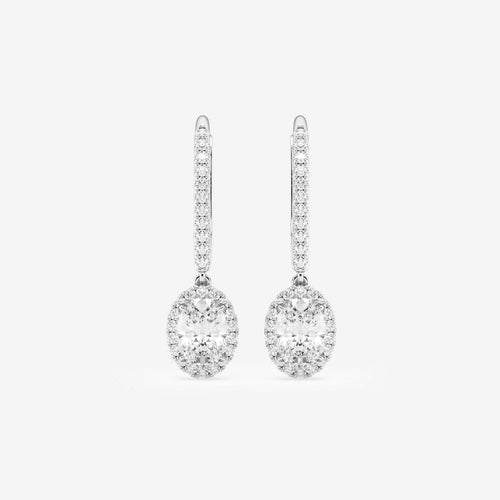 oval moissanite earrings  