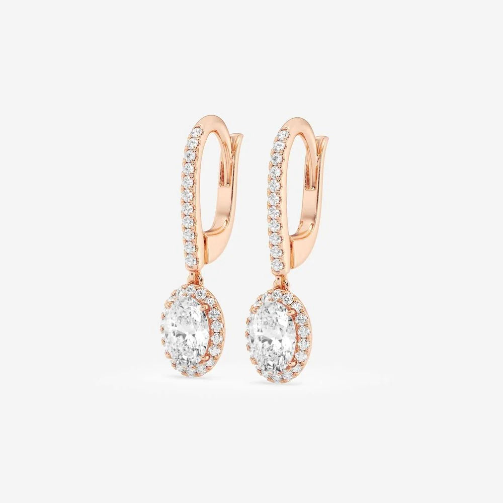 moissanite dangle earrings  