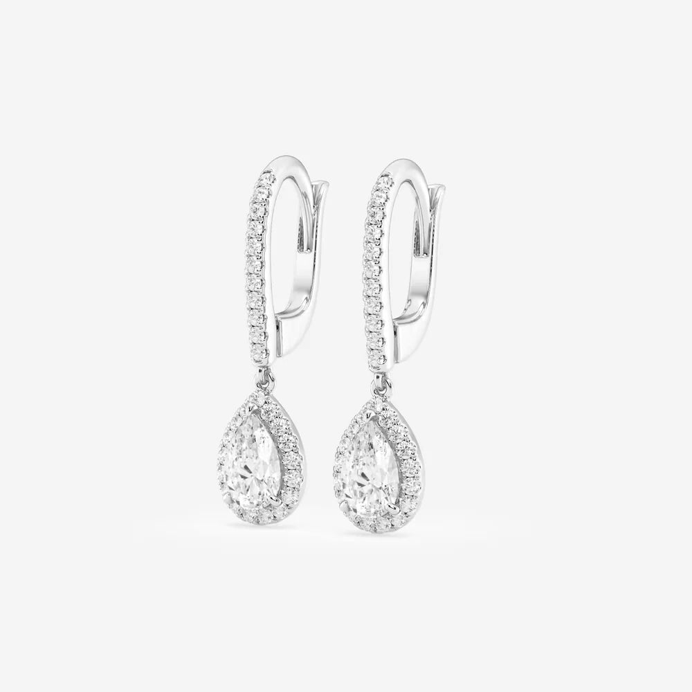 platinum moissanite earrings 