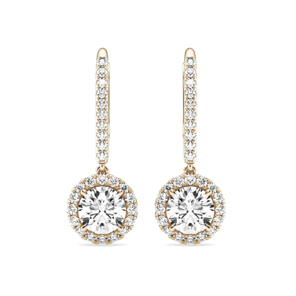 pavé moissanite earrings  