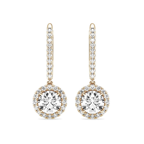pavé moissanite earrings  