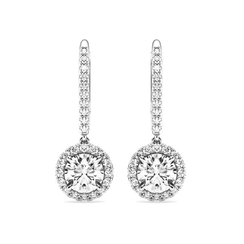 halo drop earrings  