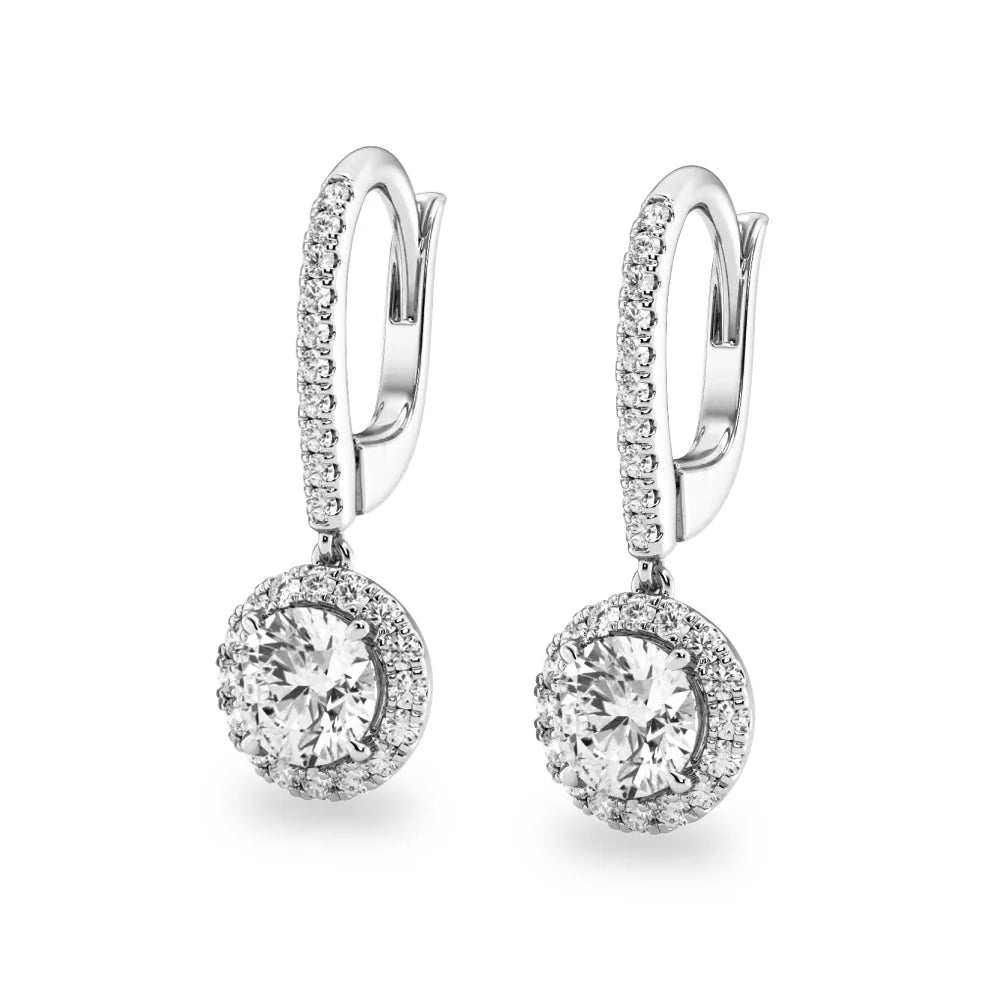 round cut earrings 