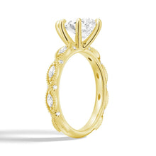 Load image into Gallery viewer, Infinity Milgrain Pear Shaped Moissanite Engagement Ring