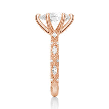 Load image into Gallery viewer, Infinity Milgrain Pear Shaped Moissanite Engagement Ring
