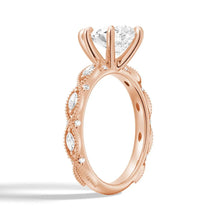 Load image into Gallery viewer, Infinity Milgrain Pear Shaped Moissanite Engagement Ring