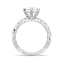 Load image into Gallery viewer, Infinity Milgrain Pear Shaped Moissanite Engagement Ring