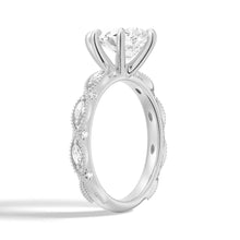 Load image into Gallery viewer, Infinity Milgrain Pear Shaped Moissanite Engagement Ring