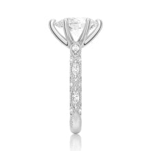 Load image into Gallery viewer, Infinity Milgrain Pear Shaped Moissanite Engagement Ring