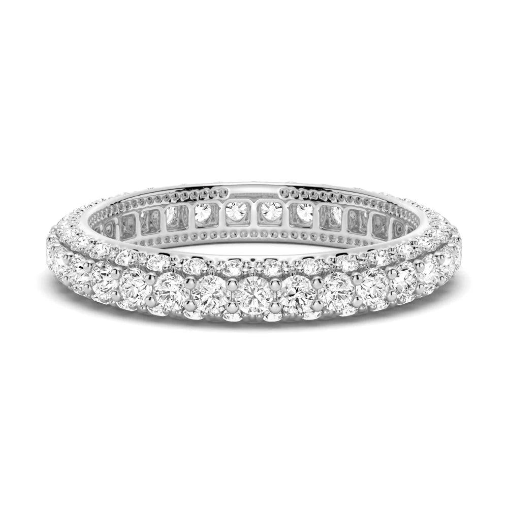 Micropavé Moissanite Eternity Wedding Band