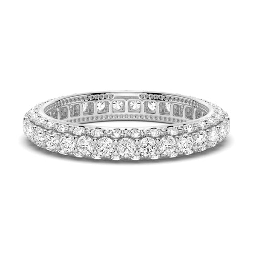 Micropavé Moissanite Eternity Wedding Band