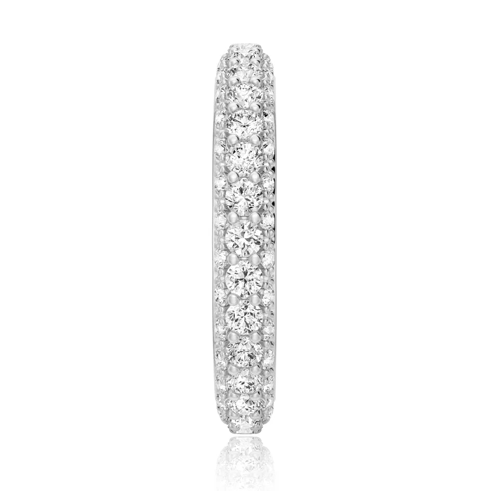 Micropavé Moissanite Ring for Brides