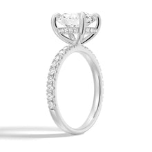 Load image into Gallery viewer, Micropavé Oval Hidden Halo Moissanite Bridal Set