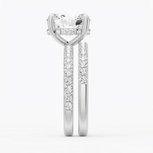 Load image into Gallery viewer, Micropavé Oval Hidden Halo Moissanite Bridal Set