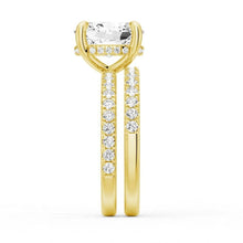 Load image into Gallery viewer, Micropavé Oval Hidden Halo Moissanite Bridal Set
