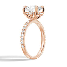 Load image into Gallery viewer, Micropavé Oval Hidden Halo Moissanite Bridal Set