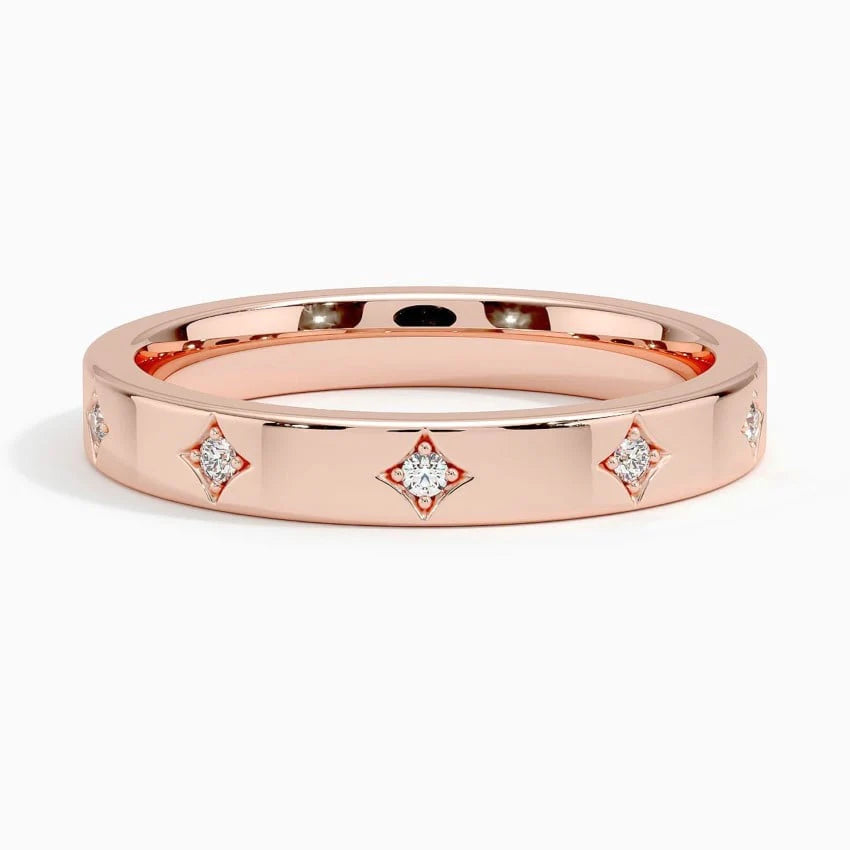 Marquise and Round Moissanite Eternity Ring