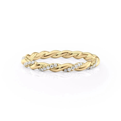 Pavé Braided Moissanite Wedding Band