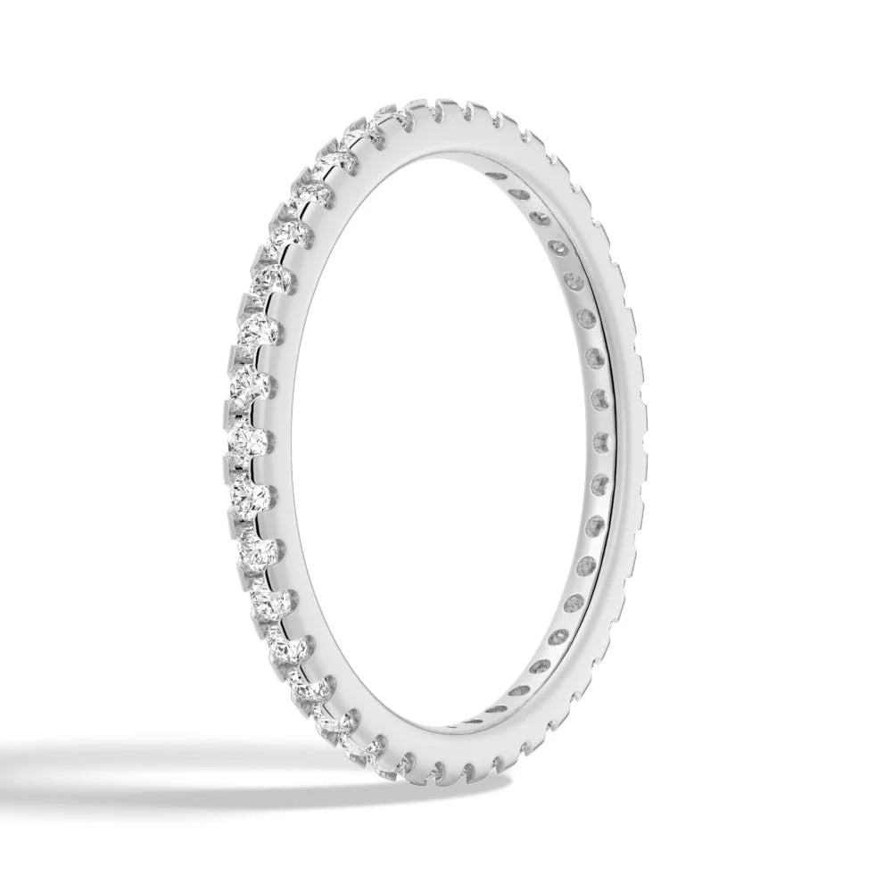 Modern Moissanite Ring in Platinum