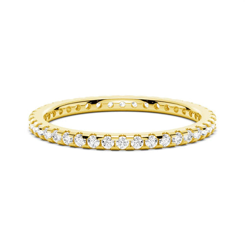 Unique Moissanite Wedding Band in Gold