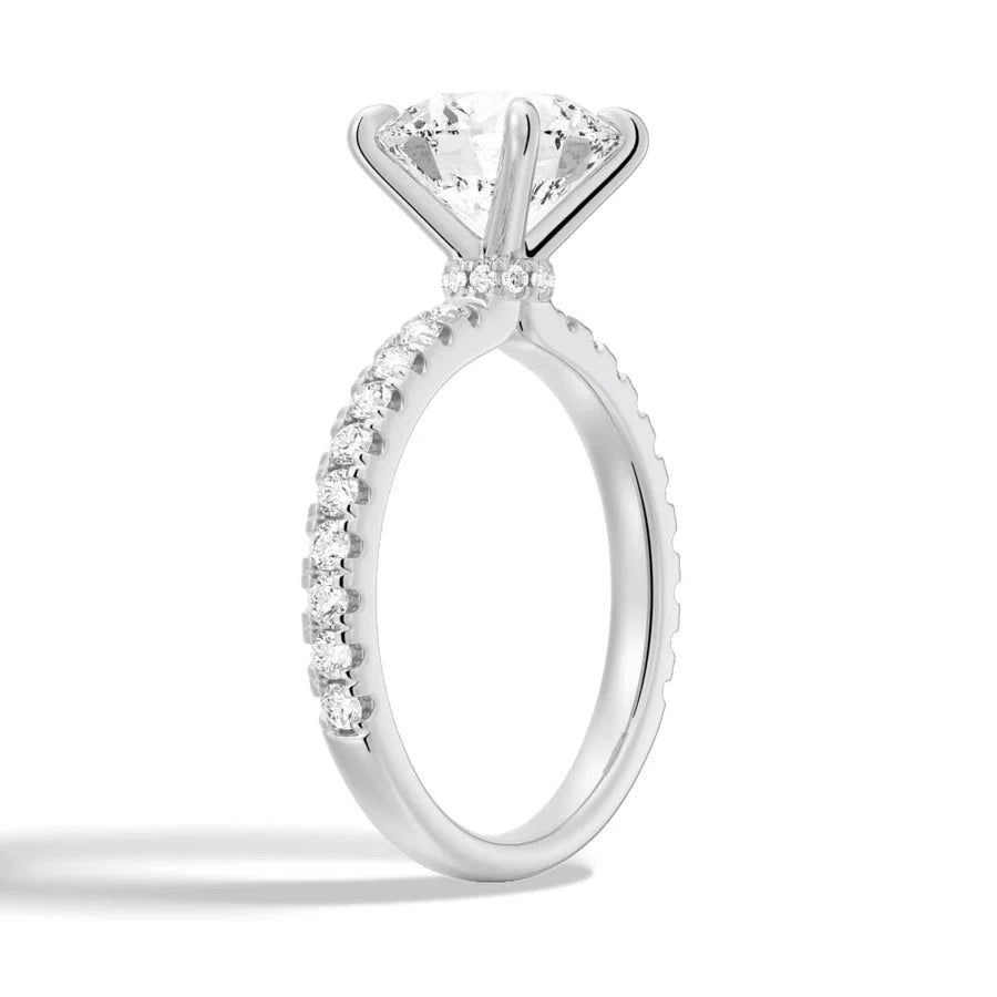 Side View of Pavé Moissanite Engagement Band