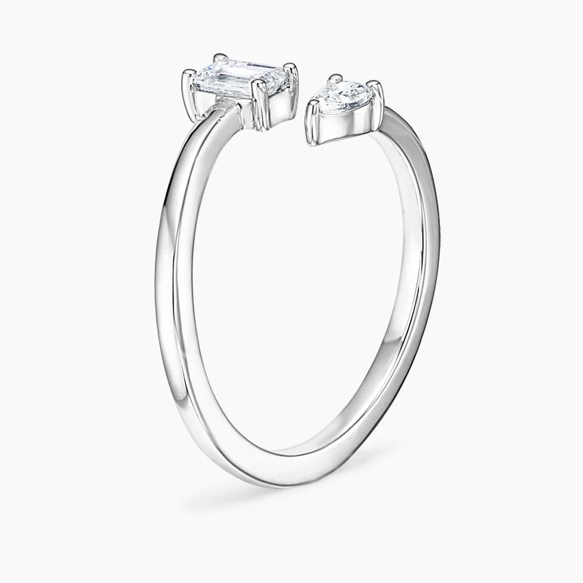 Toi et Moi Moissanite Ring with Dual Stone Design