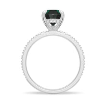 Load image into Gallery viewer, Pear Shaped Green Moissanite Ring