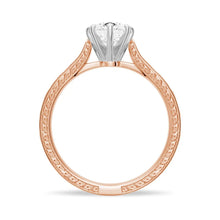 Load image into Gallery viewer, Pear Shaped Moissanite Engagement Ring With Milgrain Edges