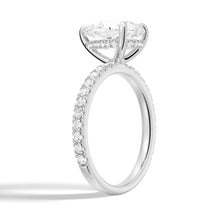 Load image into Gallery viewer, Pear-Shaped Pavé Band Moissanite Engagement Ring