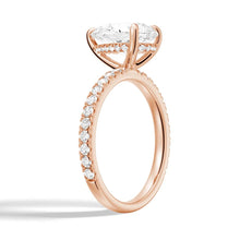 Load image into Gallery viewer, Pear-Shaped Pavé Band Moissanite Engagement Ring