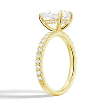 Load image into Gallery viewer, Pear-Shaped Pavé Band Moissanite Engagement Ring