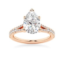 Load image into Gallery viewer, Pear Shaped Split-Shank Moissanite Bridal Set