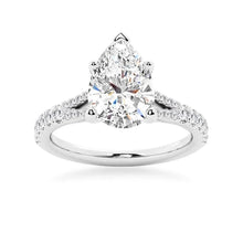 Load image into Gallery viewer, Pear Shaped Split-Shank Moissanite Bridal Set