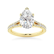 Load image into Gallery viewer, Pear Shaped Split-Shank Moissanite Bridal Set