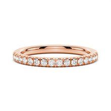 Load image into Gallery viewer, Elegant 1.4mm Moissanite Ring in White Gold on Hand