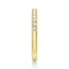 Load image into Gallery viewer, Petite French Pavé Moissanite Wedding Band | 1.4mm | Gold, Silver, Platinum