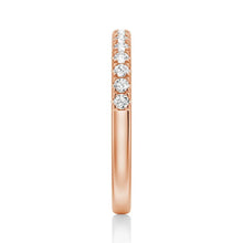 Load image into Gallery viewer, Petite French Pavé Moissanite Wedding Band | 1.4mm | Gold, Silver, Platinum