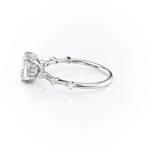 Hidden Halo Moissanite Engagement Ring