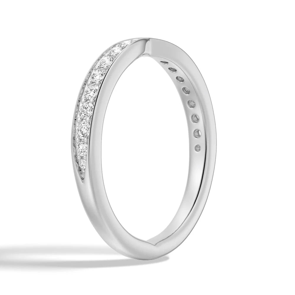 Dainty Pavé Moissanite Ring
