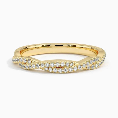 Nature-Inspired Moissanite Ring in Gold