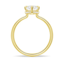 Load image into Gallery viewer, Petite Marquise Solitaire Moissanite Engagement Ring With Hidden Halo