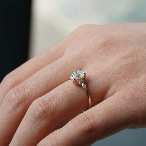 Petite Moissanite Engagement Ring