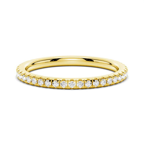 Delicate Pavé Moissanite Ring in Gold
