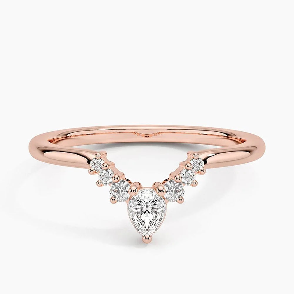 Unique Moissanite Band with Mixed Cuts
