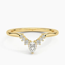 Load image into Gallery viewer, Petite Moissanite Wedding Band in Gold