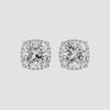 moissanite halo studs  