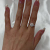 Round Moissanite Engagement Ring in Platinum
